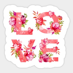 Floral Love Sticker